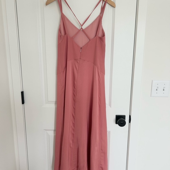Ted Baker Pink Asymmetrical Panelled Midi Slip Dress Size 1 - Picture 6 of 6